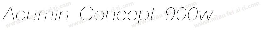 Acumin Concept 900w字体转换